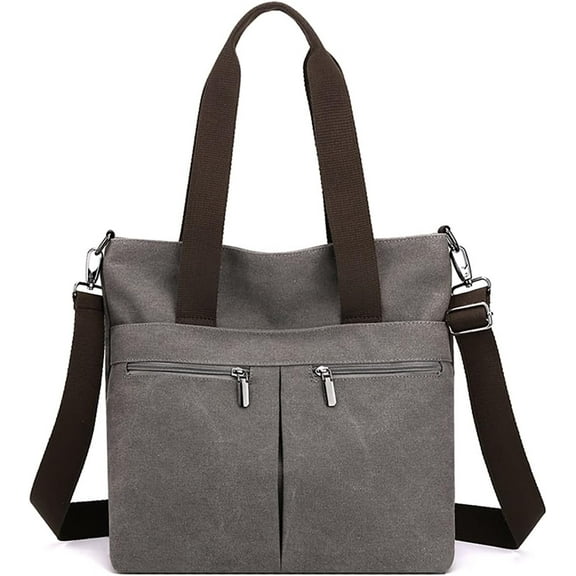 Kukuzhu Canvas Hobo Bag for Women Shoulder Crossbody Bag Large Totes Retro Handbag Commuting Purse Top Handle Bag