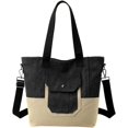 thumbnail image 1 of Kukuzhu Canvas Hobo Shoulder Bag for Women Large Travel Crossbody Bag Shopping Handbag Purse, 1 of 7