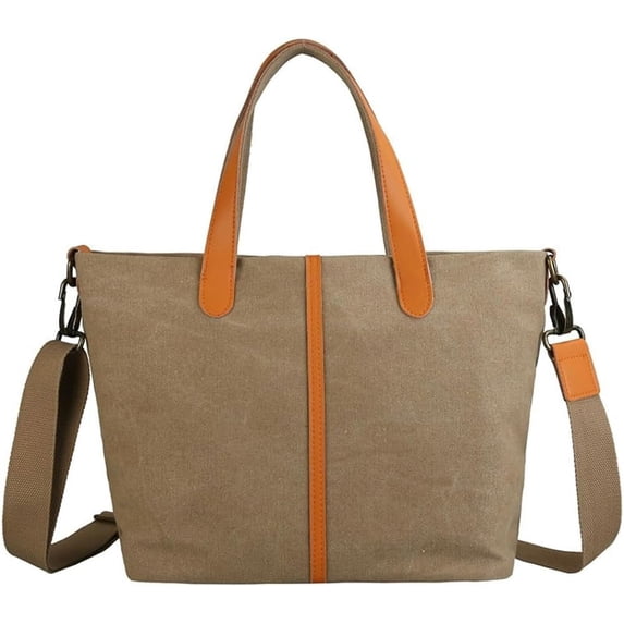 Kukuzhu Canvas Tote Bag Women Large Chic Elegant Casual Shoulder Bag Handbag