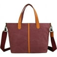 thumbnail image 1 of Kukuzhu Canvas Tote Bag Women Large Chic Elegant Casual Shoulder Bag Handbag, 1 of 7