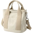 thumbnail image 1 of Kukuzhu Canvas Tote Bags for Women Small Crossbody Bag Canvas Satchel Bag Handbag Stylish Tote Handbag Canvas Shoulder Bag, 1 of 7