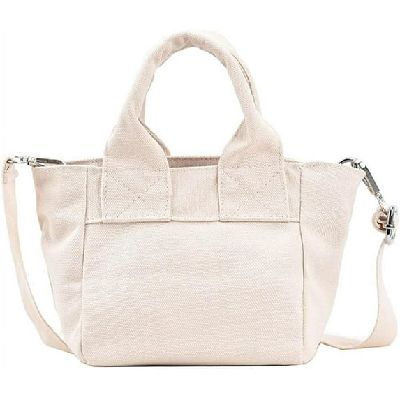Kukuzhu Canvas Tote Handbag for Women Small Crossbody Bag Cute Shoulder Bag Casual Satchel Bag Mini Hobo Messenger Bag