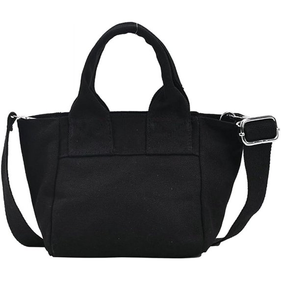 Kukuzhu Canvas Tote Handbag for Women Small Crossbody Bag Cute Shoulder Bag Casual Satchel Bag Mini Hobo Messenger Bag