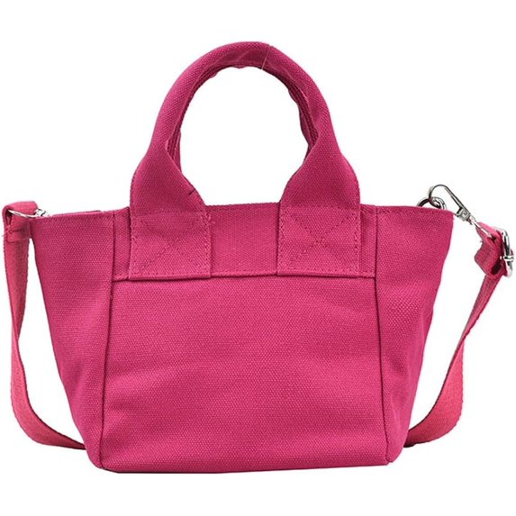 Kukuzhu Canvas Tote Handbag for Women Small Crossbody Bag Cute Shoulder Bag Casual Satchel Bag Mini Hobo Messenger Bag