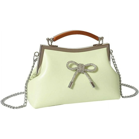 Kukuzhu Chic Bow Bucket Bag Women Casual Wedding Chain Shoulder Bag