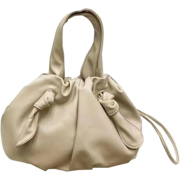 Kukuzhu Chic Shoulder Bag Tote Bag Women Pleated Drawstring Hobo Bag Chic Soft Handbag Purse