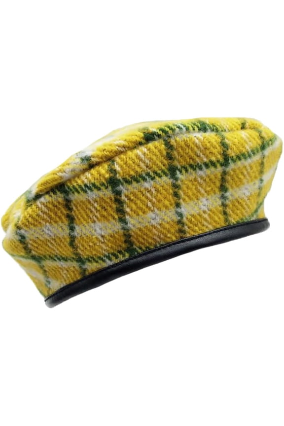 Classic Plaid Berets for Women Style Fall Winter Paris Hat Houndstooth Beret Adjustable Cap