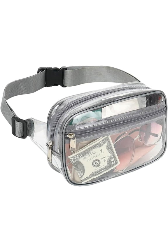 Clear Fanny Pack Stadium Approved Belt Bag Clear Belt Bag for Women Transparent Waist Bag Water-resistant Clear Purse