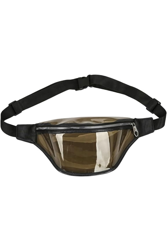 Clear Fanny Packs for Women PVC Waist Bag with Adjustable Belt Bag Glitter Fanny Pack for Sports Travel Concerts
