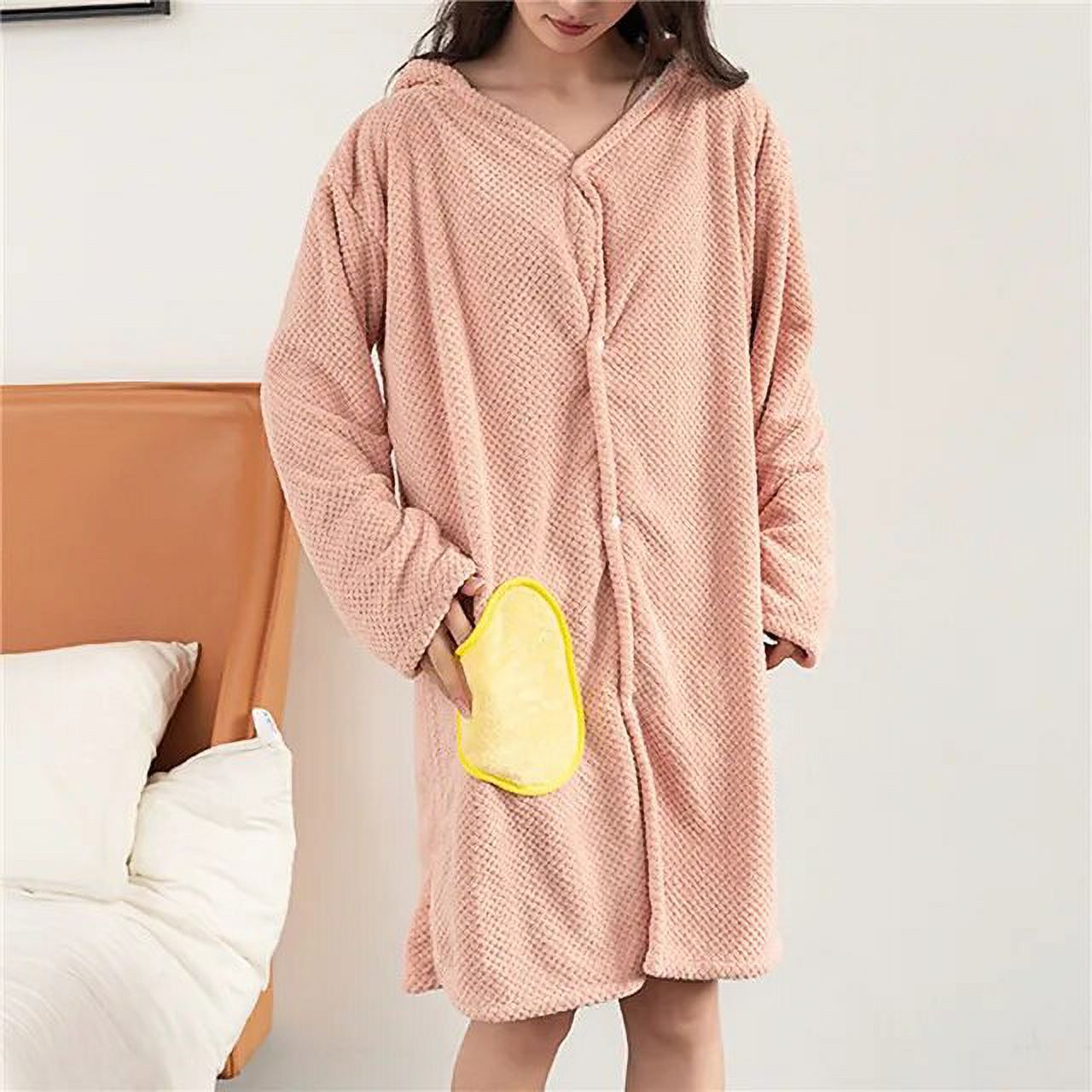 Kukuzhu Cloak Bathrobes Cute Women Korean Fashion Lazy Style Short