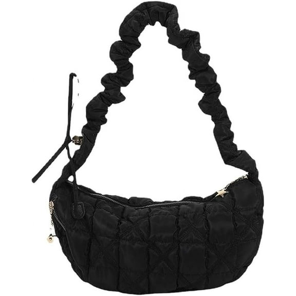 Kukuzhu Cloud Quilted Bag for Women Handbag Hobo Designer Bag Ruched Shoulder Crossbody Bags Tote Purse Casual Bag