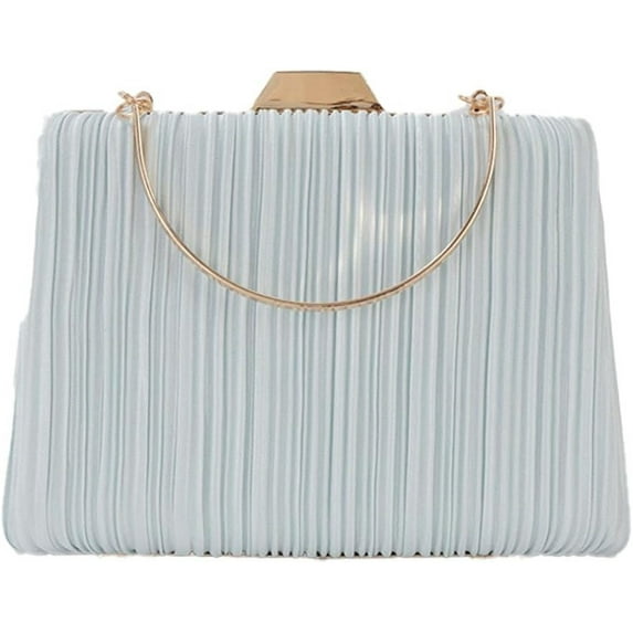 Kukuzhu Clutch Purses for Women Evening Hobo Bag Shoulder Crossbody Pleated Handbag Totes Wedding Satchels with Chain