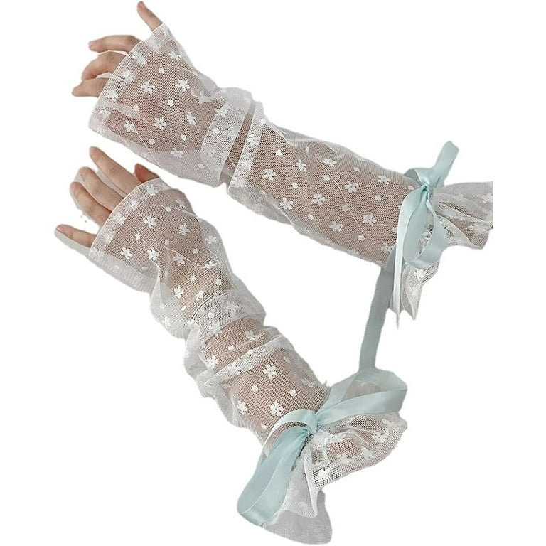 Kukuzhu Coquette Aesthetic Lace Gloves Grunge Accessories