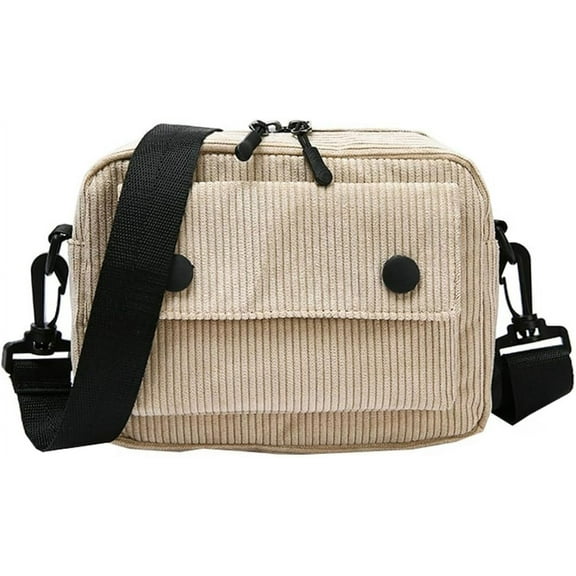 Kukuzhu Corduroy Shoulder Bag for Women Casual Small Tote Bag Purse Retro Hobo Bag Handbag