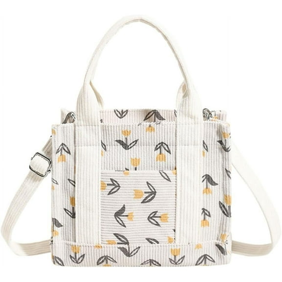 Kukuzhu Corduroy Tote Bags Women Mini Shoulder Hobo Bags Handbags Purse Stylish Small Satchel Purses Handbag Casual Work Bags 2023