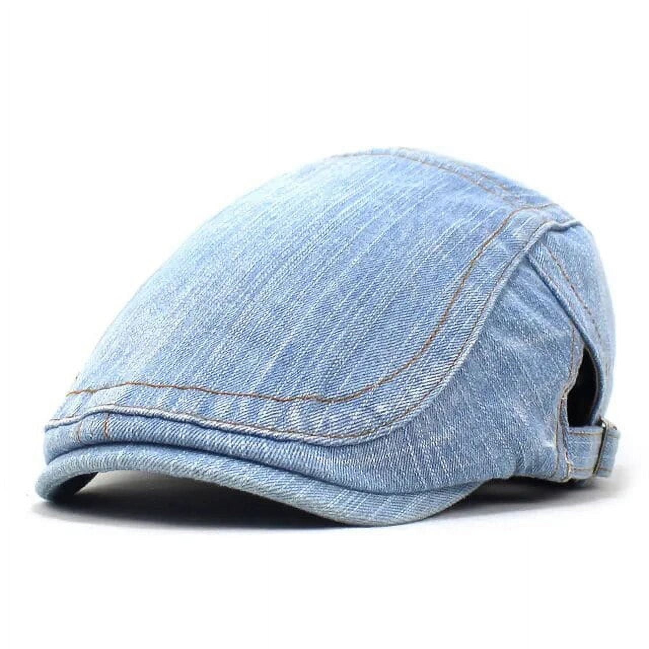 Kukuzhu Cotton Solid Color Newsboy Caps Men Flat Peaked Cap Women