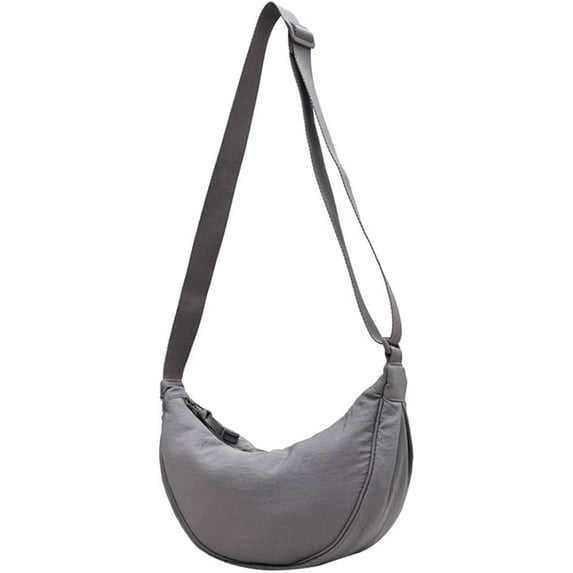 Kukuzhu Crescent Bag Sling Crossbody Bag for Women Nylon Small Shoulder Bag Purse Trendy Dumpling Bag with Adjustable Strap