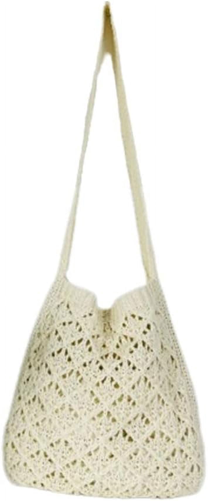 Kukuzhu Crochet Bag Crochet Tote Bag Indie Hobo Bag Cottagecore Aesthetic Tote Bag Crochet Crossbody Bag