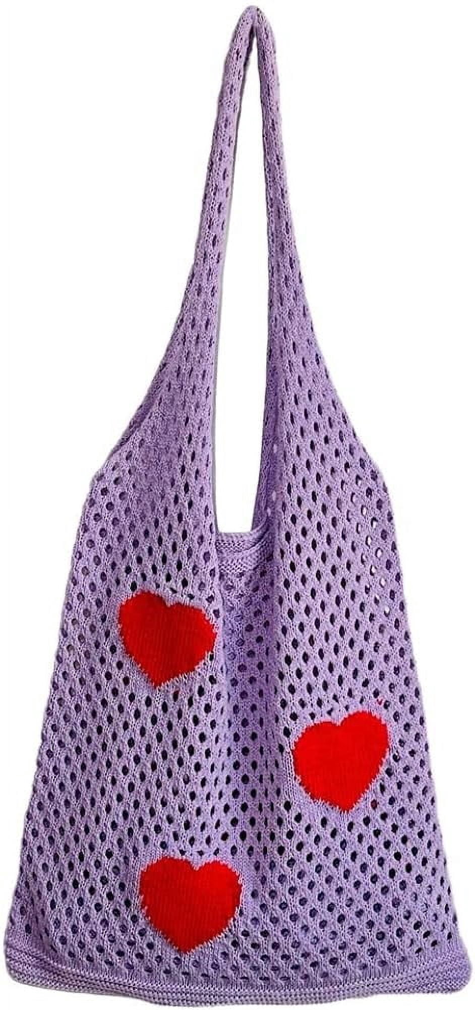 Kukuzhu Crochet Hobo Bag Women Large Hollow Beach Bag Stylish Shoulder Bag Tote for Work School Travel