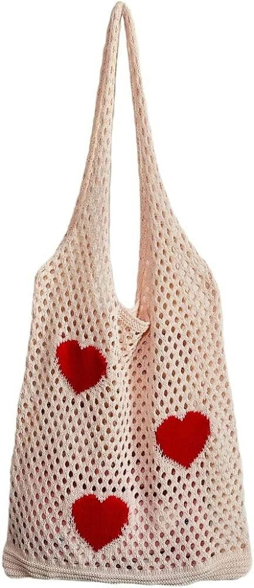 Kukuzhu Crochet Hobo Bag Women Large Hollow Beach Bag Stylish Shoulder Bag Tote for Work School Travel
