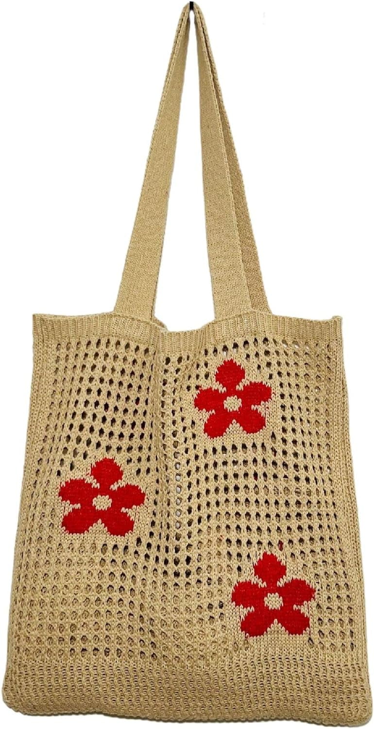 Kukuzhu Crochet Tote Bag Aesthetic Tote Bag Aesthetic Y2k Tote Bag Aesthetic Y2k Cute Tote Bags Aesthetic