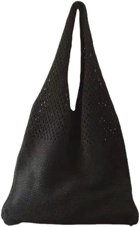 Kukuzhu Crochet Tote Bag Fairycore Hobo Bag Women's Pack Summer Beach Bag Big Purses Casual Hollow Woven Shoulder Bags