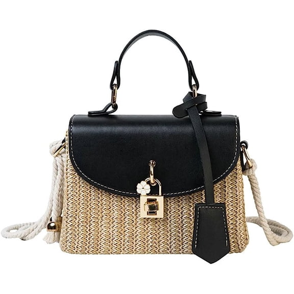 Kukuzhu Crossbody Bag Women Straw Purse Fashion Shoulder Tote Bag Handbags Bucket Bag Summer 2023