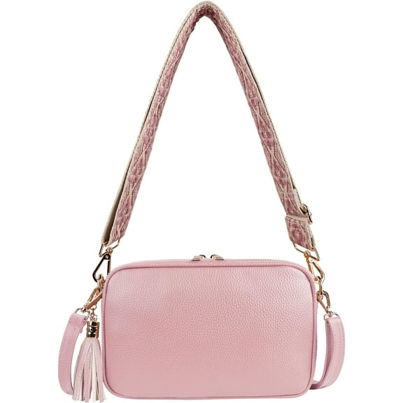 Kukuzhu Crossbody Bag for Women Trendy Shoulder Bag Everyday Purse Handbag with Tassel and Two Detachable Adjustable Strap