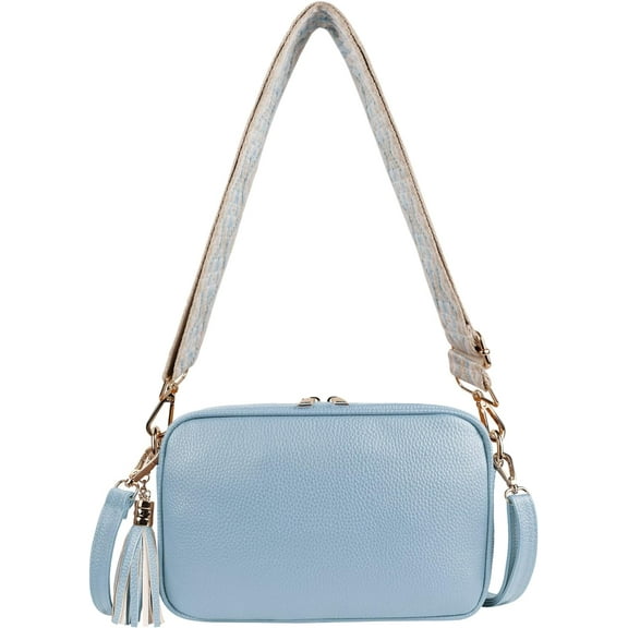 Kukuzhu Crossbody Bag for Women Trendy Shoulder Bag Everyday Purse Handbag with Tassel and Two Detachable Adjustable Strap