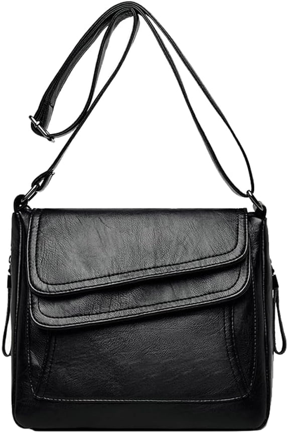 Crossbody Bags for Women Square Shoulder Bag Stylish Leather Satchel Handbag Hobo Bag for Travel Work