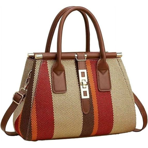 Kukuzhu Crossbody Bags for Women Stylish Satchel Handbag Canvas Tote Bag for Work Travel 2023