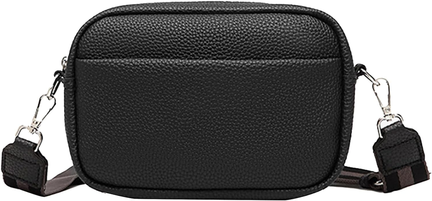 Kukuzhu Crossbody Bags for Women, Trendy Leather Crossbody Camera Bags Purse with Guitar Strap