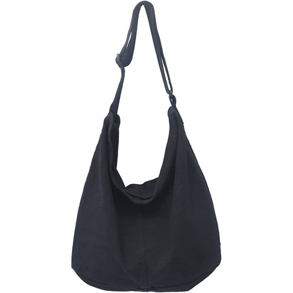 Kukuzhu Cute Messenger Bag for School Vintage Black Canvas Crossbody for Women Shoulder Laptop Bag
