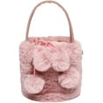 thumbnail image 1 of Kukuzhu Cute Pompom Bucket Bag Women Fluffy Hobo Crossbody Bag Purse Drawstring Plush Furry Shoulder Bag Winter Autumn, 1 of 3