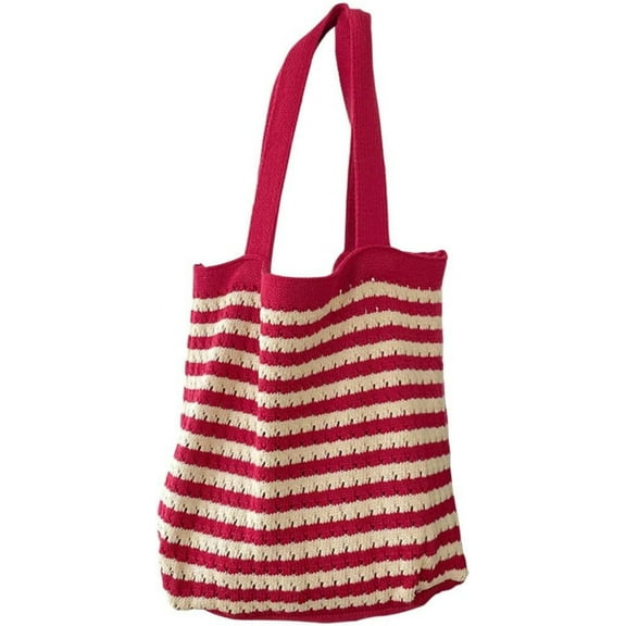 Kukuzhu Cute Tote Bags Crochet Tote Bag Aesthetic Tote Bag for School Aesthetic Accessories Tote Bag