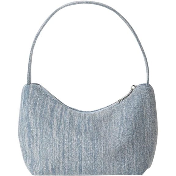 Kukuzhu Denim Tote Bag Women Canvas Chic Elegant Casual Small Shoulder Bag