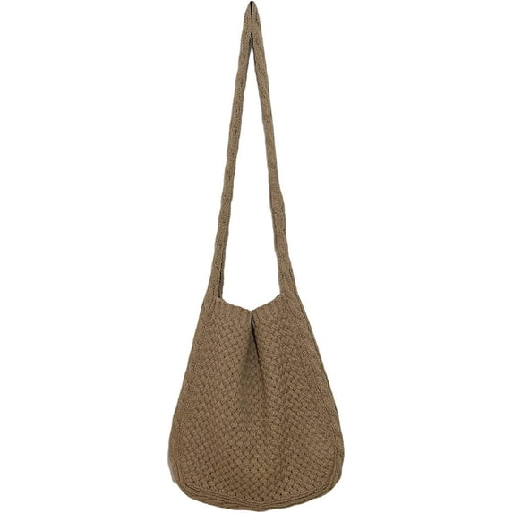 Kukuzhu Fairy Grunge Knitted Shoulder Bags Y2K Fairycore Tote Bag Crochet Hobo Crossbody Bag Alt Purse Accessories