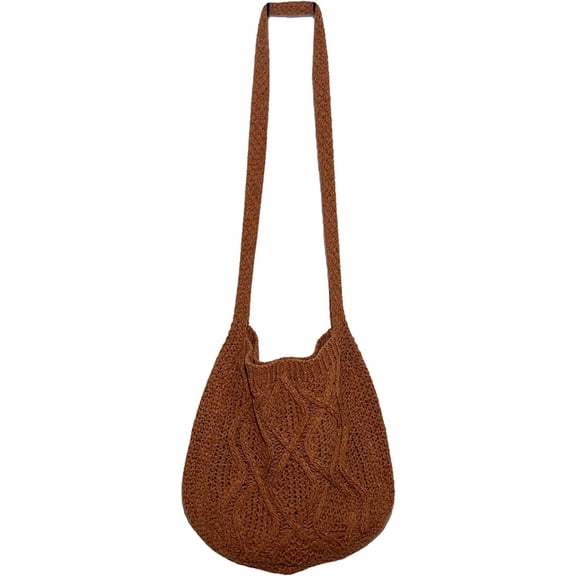 Kukuzhu Fairy Grunge Knitted Shoulder Bags Y2K Fairycore Tote Bag Crochet Hobo Crossbody Bag Retro Purse Accessories