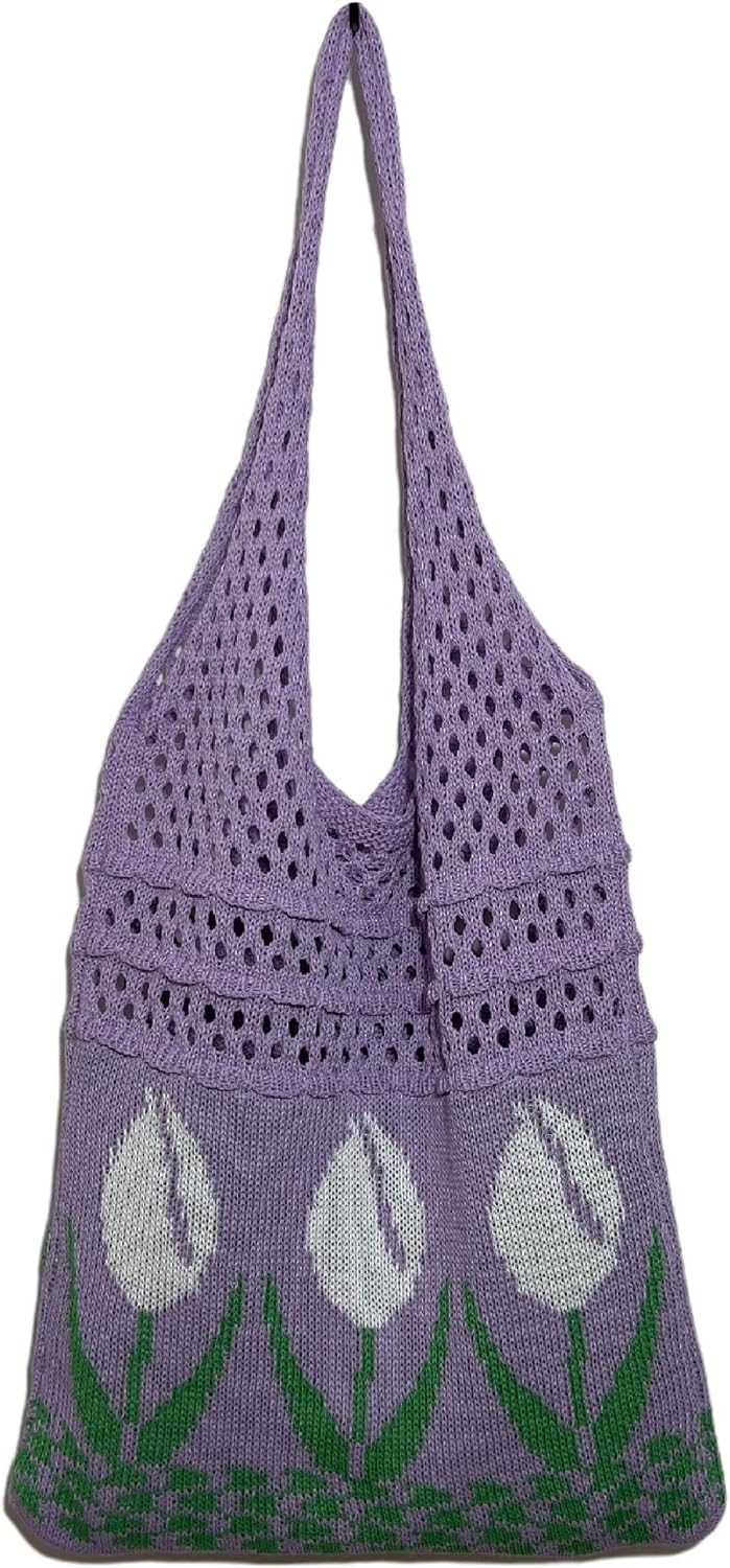Kukuzhu Fairy Tote Bag Aesthetic Tote Bag Y2k Bag Tote Bag Aesthetic Y2k Crochet Tote Bag Aesthetic