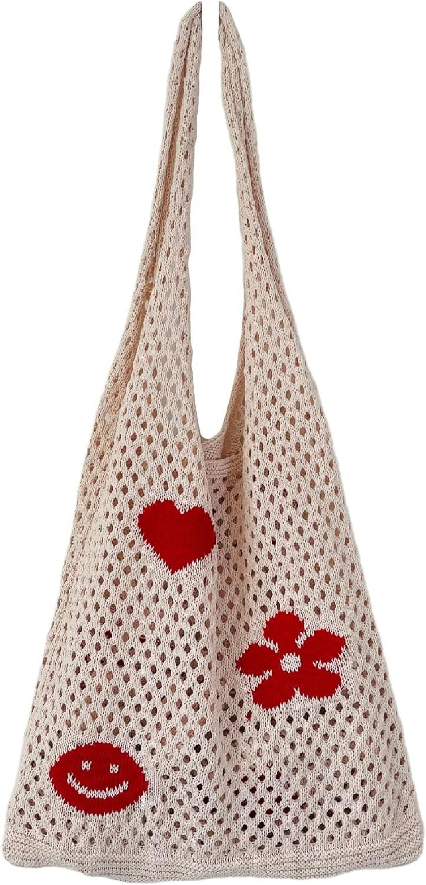 Kukuzhu Fairy Tote Bag Aesthetic Tote Bag Y2k Bag Tote Bag Aesthetic Y2k Crochet Tote Bag Aesthetic