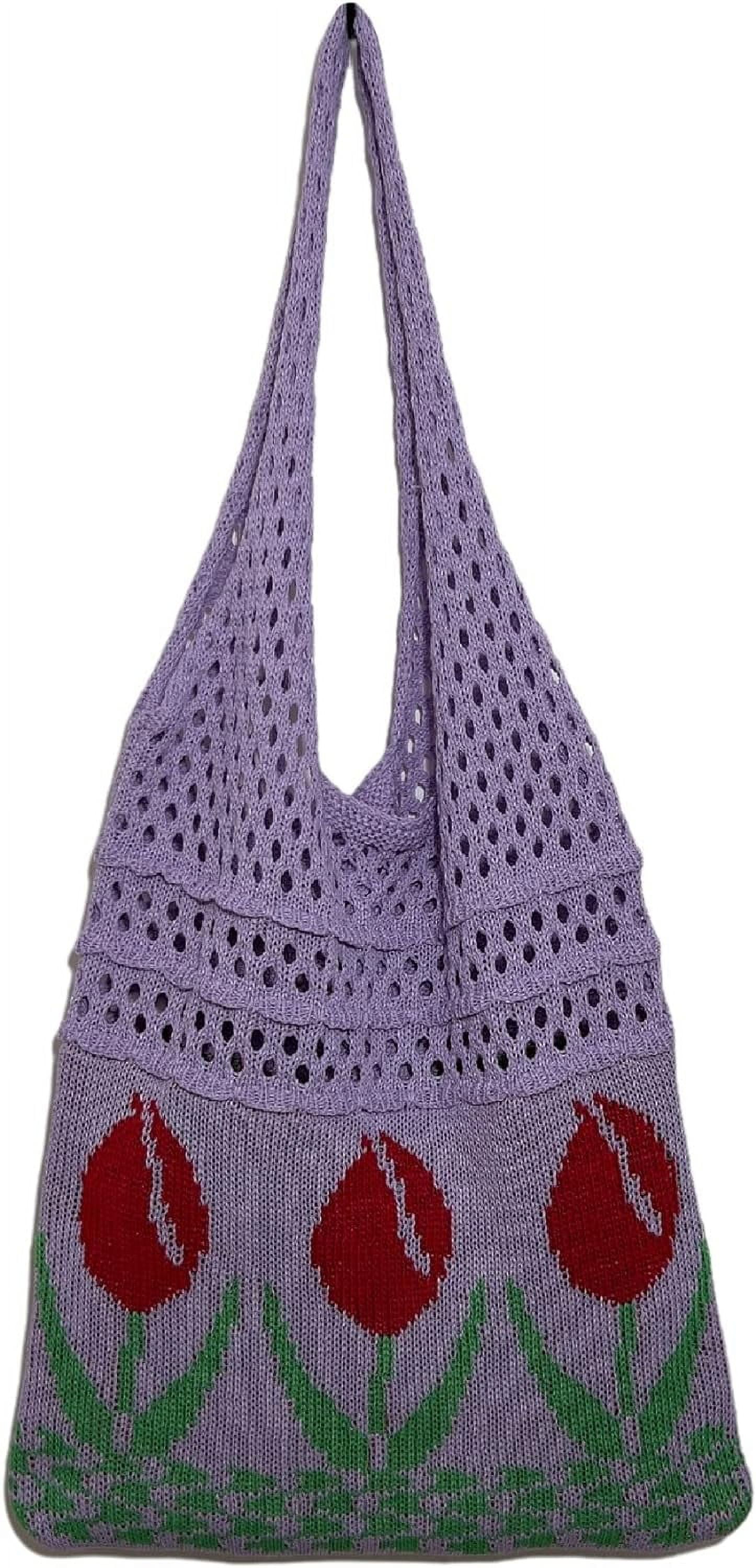 Kukuzhu Fairy Tote Bag Aesthetic Tote Bag Y2k Bag Tote Bag Aesthetic Y2k Crochet Tote Bag Aesthetic