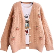 Kukuzhu Fairycore Sweater Y2K Women Long Sleeve Knitted Cherry Decor Cardigan Kawaii Indie Jacket Cottagecore Clothes