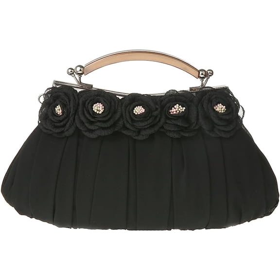 Kukuzhu Flower Evening Handbags Women Chic Soft Wedding Party Evening Clutch Purse