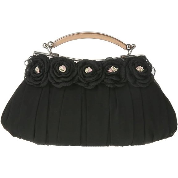 Kukuzhu Flower Evening Handbags Women Chic Soft Wedding Party Evening Clutch Purse