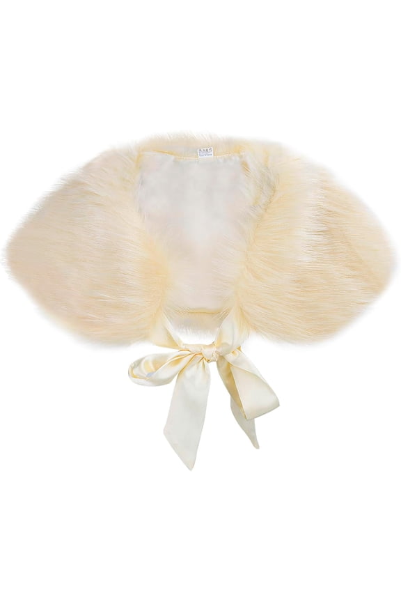 Flower Girls Wrap Shawl Wedding Bridesmaid Tippet Stole Christmas Party Dress Costume Shrug Capelet