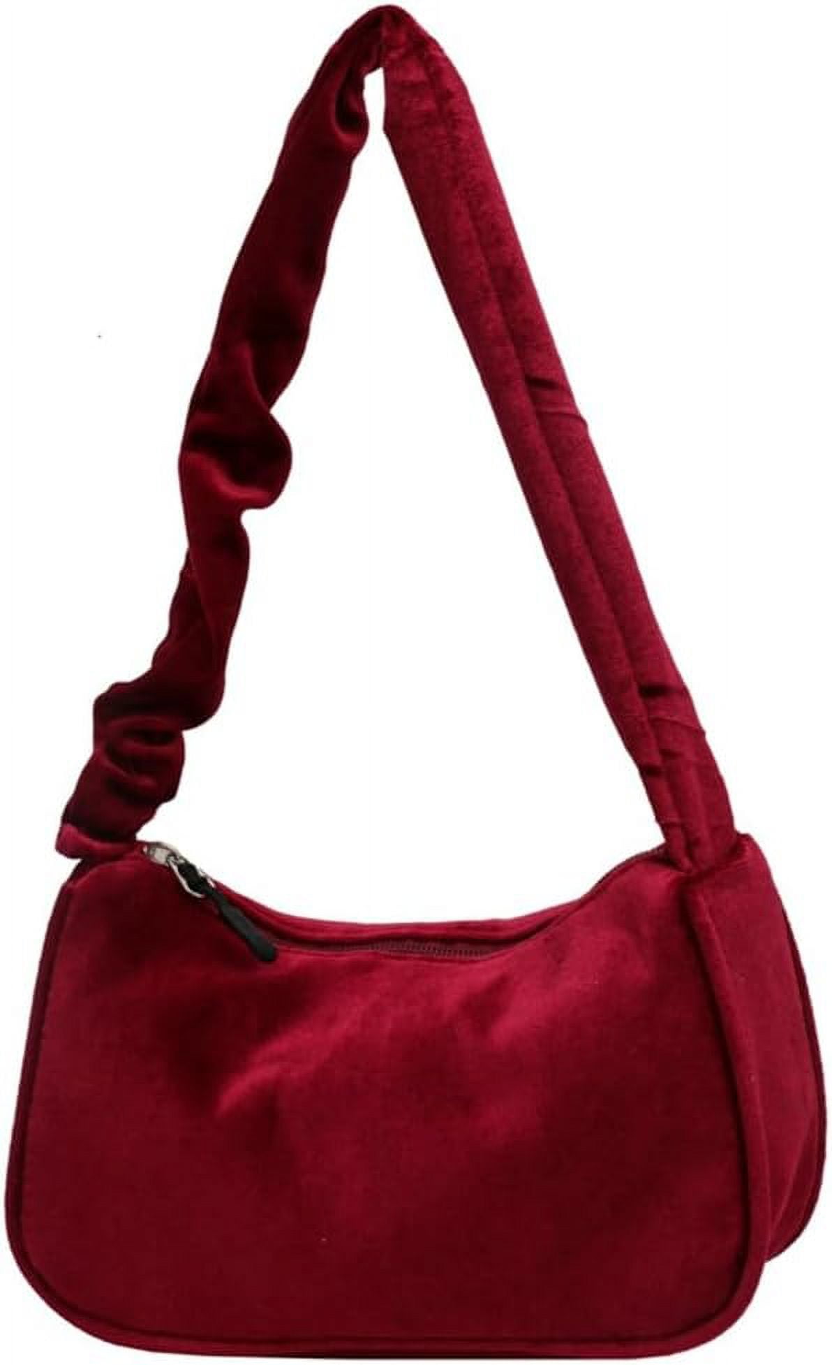 Kukuzhu Furry Purse for Women Velvet Tote Shoulder Bag Cute Soft Small Party Handbag Clutch Bag