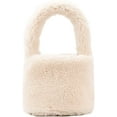 thumbnail image 1 of Kukuzhu Fuzzy Tote Bag for Women Faux Sherpa Small Tote Fluffy Cute Handbag Lipstick Bag Clutch Gift, 1 of 7