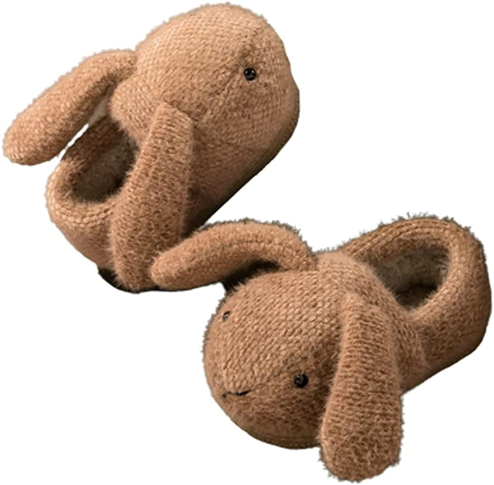 Kukuzhu Girls Bunny Slippers Toddlers Lovely Rabbit Plush Slippers Kids