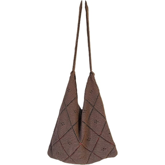 Kukuzhu Girls Hobo Bag Mesh Diamond Shoulder Handbags Kawaii Y2K Shopper Tote Bag