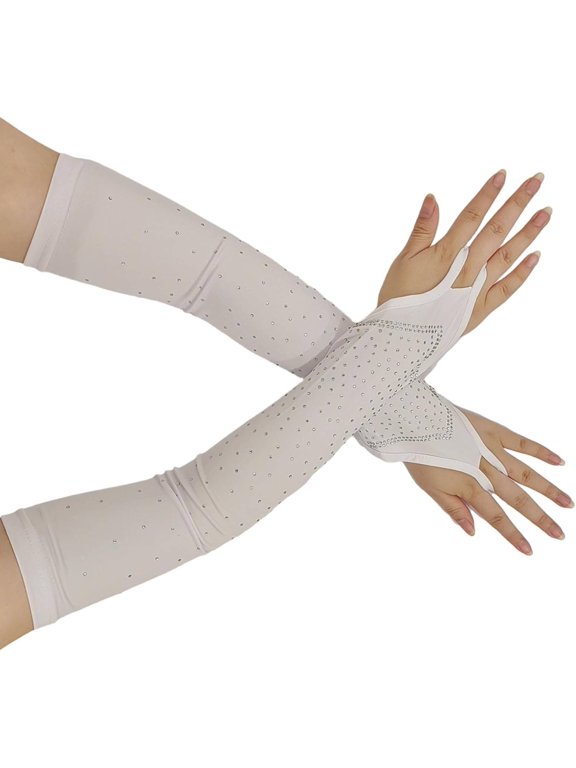 Gloves,Bridal Sleeves Gloves Wedding Dancing Christmas Party Supply Fingerless Stretchy For Concert Operas